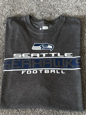 NFL Seattle Seahawks Men’s Tee - Charcoal, Navy, White, Lime | XXL |